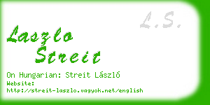 laszlo streit business card