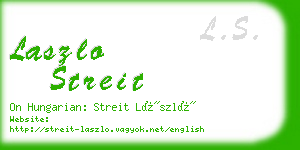 laszlo streit business card